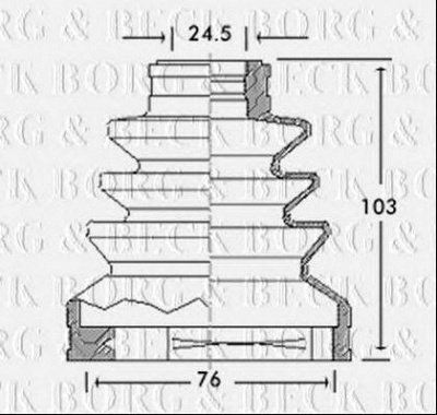 BORG & BECK bcb2648 -  Пыльник, приводной вал